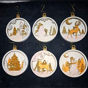NWOT 4D Shadowbox Christmas Ornaments - Set of 6 - Handmade